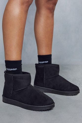 Womens Faux Fur Lined Mini Ankle Boots - - 5 - MISSPAP - Modalova