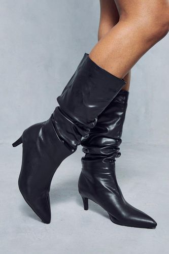 Womens Leather Look Mid Heel Ankle Boots - - 5 - MISSPAP - Modalova