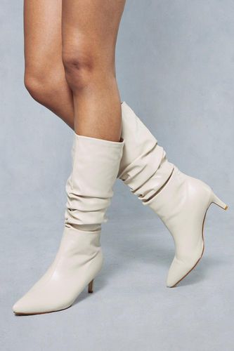Womens Leather Look Mid Heel Ankle Boots - - 3 - MISSPAP - Modalova