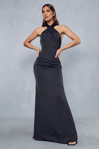Womens Premium Satin Twist Front Gown - - 8 - MISSPAP - Modalova