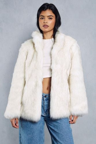 Womens Premium Collared Faux Fur Coat - - 10 - MISSPAP - Modalova