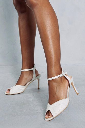 Womens Premium Pearl Embellished Mid Heels - - 5 - MISSPAP - Modalova