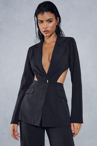 Womens Cut Out Tailored Oversized Blazer - - 12 - MISSPAP - Modalova