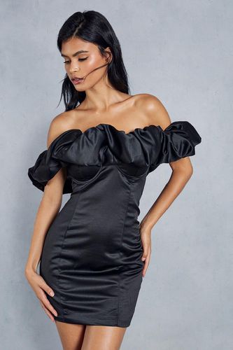 Womens Premium Asymmetric Frill Bodycon Mini Dress - - 10 - MISSPAP - Modalova