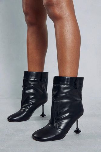 Womens Leather Look Jean Ankle Boots - - 4 - MISSPAP - Modalova