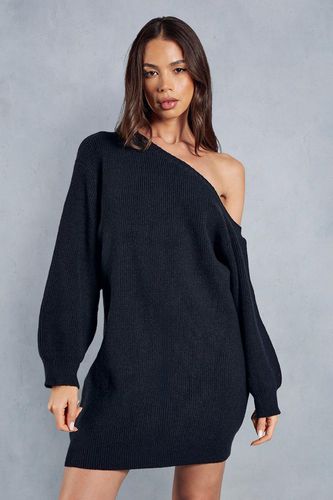 Womens Knitted Oversized Off The Shoulder Jumper Dress - - M - MISSPAP - Modalova