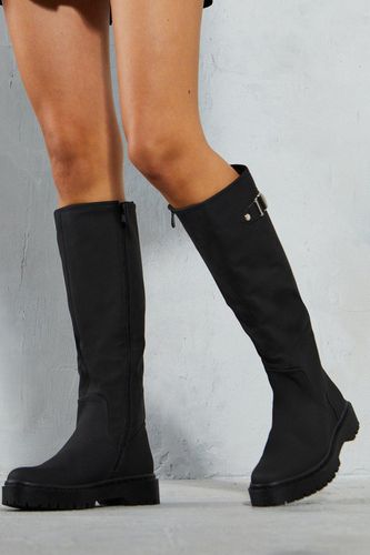 Womens Knee High Buckle Detail Boots - - 3 - MISSPAP - Modalova