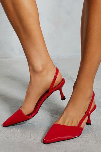 Womens Patent Sling Back Kitten Heel Court Shoes - - 5 - MISSPAP - Modalova