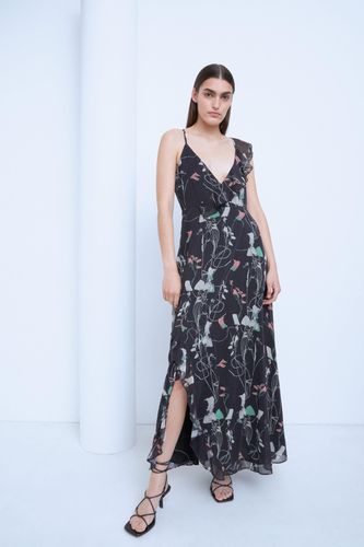 Womens WH x The British Museum: The Charles Rennie Mackintosh Collection Wrap Maxi Dress In Floral - - 8 - Warehouse - Modalova