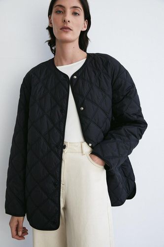 Womens Essential Collarless Liner Jacket - - 6 - Warehouse - Modalova
