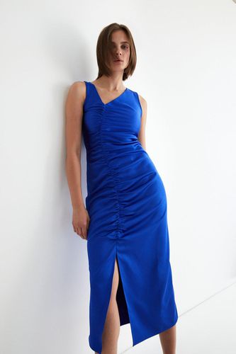 Womens Ruched Midi Dress - - 10 - Warehouse - Modalova