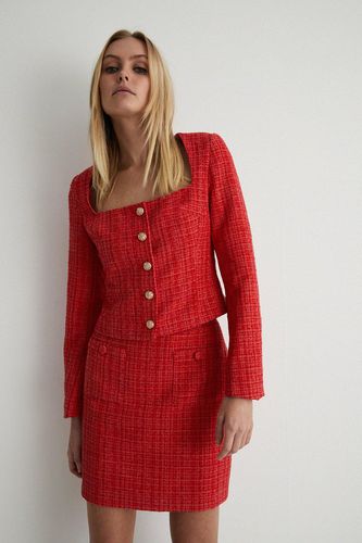Womens Tweed Pocket Pelmet Skirt - - 16 - Warehouse - Modalova