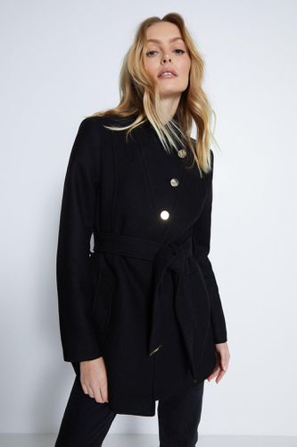 Womens Wrap Belted Short Coat - - 12 - Warehouse - Modalova