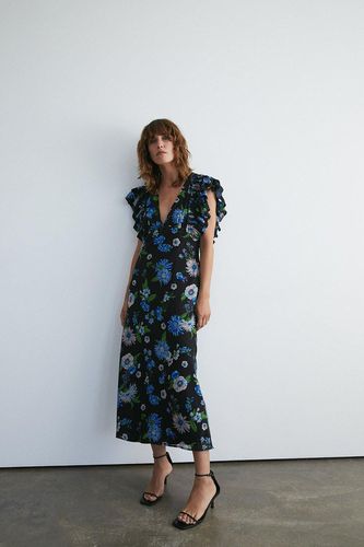 Womens Ruffle Maxi Dress - - 10 - Warehouse - Modalova