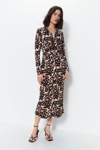 Womens Animal Printed Midi Shirt Dress - - 12 - Warehouse - Modalova