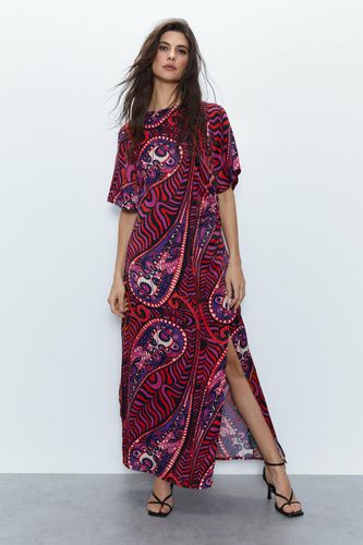 Womens Paisley Printed Midi Dress - - 12 - Warehouse - Modalova