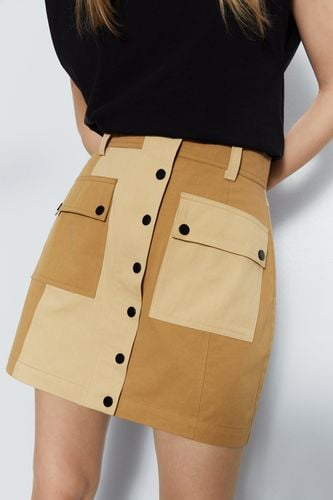 Womens Colour Block Utility Mini Skirt - - 14 - Warehouse - Modalova
