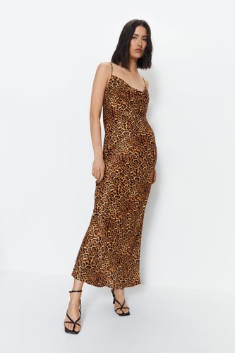 Womens Leopard Print Cowl Slip Dress - - 10 - Warehouse - Modalova