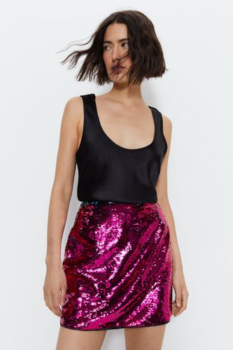 Womens Premium Sequin Mini Skirt - - 10 - Warehouse - Modalova