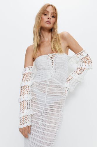 Womens Bardot Knitted Maxi Dress - - L - Warehouse - Modalova
