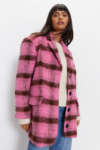 Womens Premium Brushed Check Blazer Coat - - 10 - Warehouse - Modalova