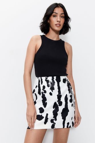 Womens Premium Printed Tailored Mini Skirt - - 6 - Warehouse - Modalova