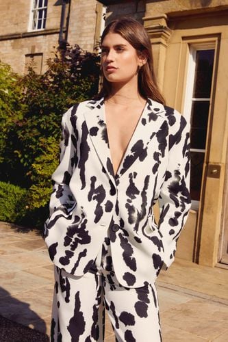 Womens Premium Printed Single Breasted Blazer - - 10 - Warehouse - Modalova