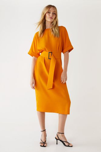 Womens Multi Stitch Belted Soft Shift Dress - - 12 - Warehouse - Modalova