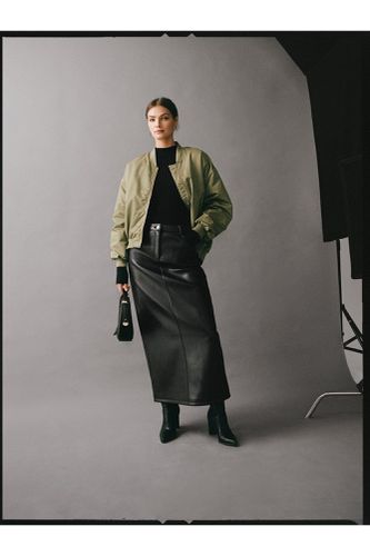 Womens Premium Faux Leather Maxi Skirt - - 10 - Warehouse - Modalova