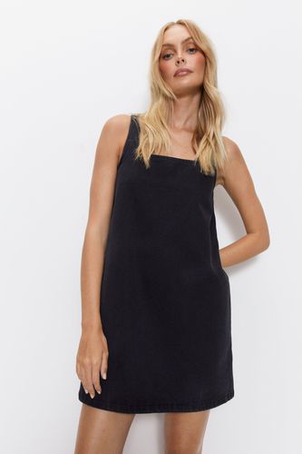 Womens Denim Strappy Mini Dress - - 6 - Warehouse - Modalova