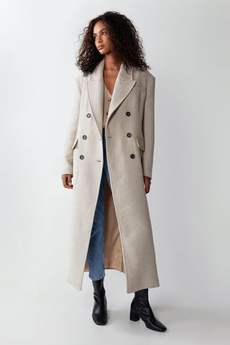 Womens Premium Double Breasted Italian Wool Tailored Coat - - 8 - Warehouse - Modalova