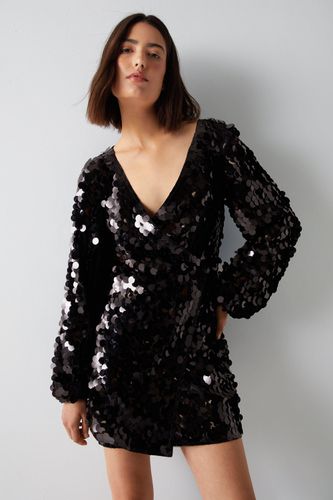 Womens Disc Sequin Mini Dress - - 16 - Warehouse - Modalova