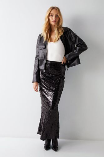 Womens Liquid Sequin Fishtail Maxi Skirt - - 10 - Warehouse - Modalova