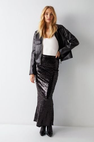Womens Liquid Sequin Fishtail Maxi Skirt - - 8 - Warehouse - Modalova