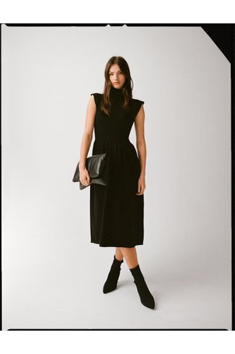 Womens Knitted High Neck Midi Dress - - L - Warehouse - Modalova