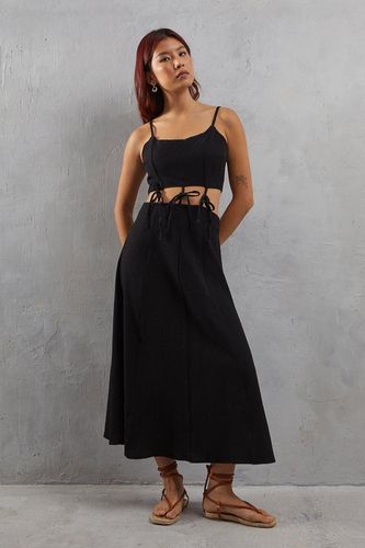 Womens Linen Tie Waist Strappy Sundress - - 16 - Warehouse - Modalova