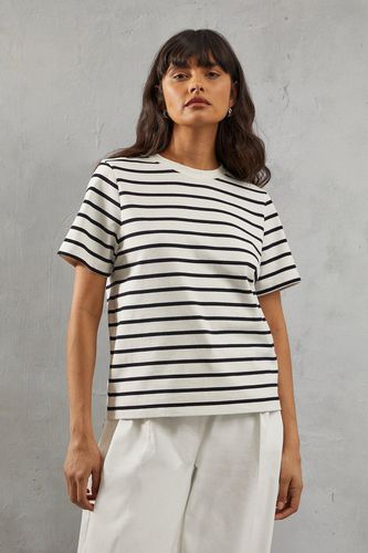 Womens Premium Stripe Boxy Jersey T-shirt - - 12 - Warehouse - Modalova