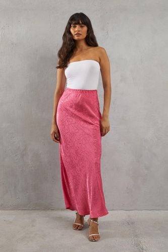 Womens Premium Satin Jacquard Pull On Bias Maxi Skirt - - 14 - Warehouse - Modalova
