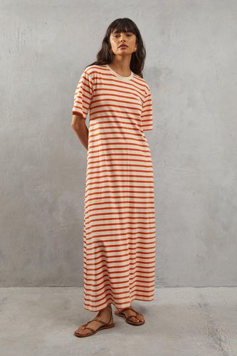 Womens Stripe Trapeze Midi Dress - - 10 - Warehouse - Modalova