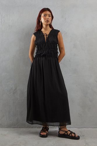 Womens Chiffon Channel Detail Sleeveless Midi Dress - - 16 - Warehouse - Modalova