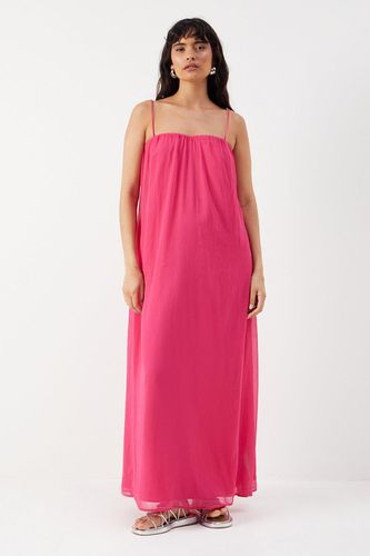 Womens Premium Chiffon Gathered Strappy Volume Maxi Dress - - 16 - Warehouse - Modalova