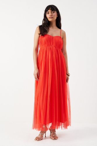 Womens Tulle Strappy Bandeau Maxi Dress - - 14 - Warehouse - Modalova