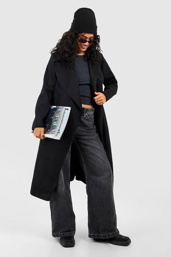 Womens Belted Waterfall Coat - - S/M - boohoo - Modalova