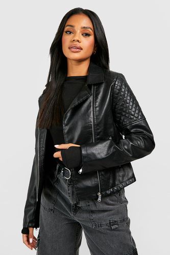 Womens Faux Leather Biker Jacket - - L - boohoo - Modalova
