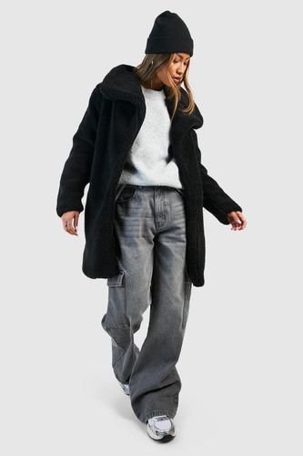 Womens Shawl Collar Teddy Faux Fur Jacket - - 16 - boohoo - Modalova