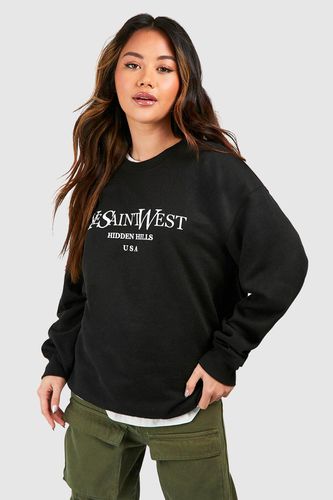 Womens Ye Saint West Slogan Oversized Sweatshirt - - L - boohoo - Modalova
