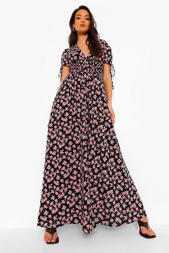 Womens Ditsy Print Shirred Waist Maxi Dress - - 16 - boohoo - Modalova