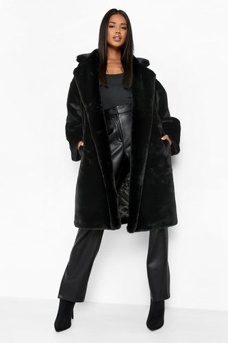 Womens Luxe Faux Fur Oversized Coat - - 12 - boohoo - Modalova