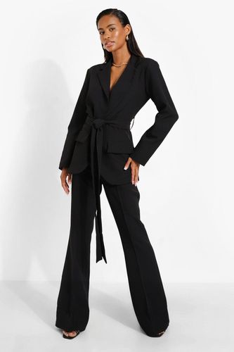 Womens Obi Tie Waist Tailored Blazer - - 10 - boohoo - Modalova