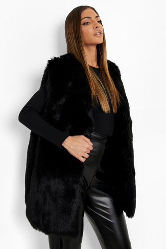 Womens Luxe Panelled Faux Fur Gilet - - 10 - boohoo - Modalova